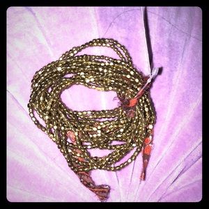 World Market Gold-tone Beaded Bracelet